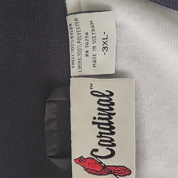Cardinal Brand Men's 3XL Black Windbreaker Jacket. Lightweight Fleece Lined. - Picture 5 of 16